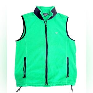 Vineyard Vines Harbor Fleece Vest Men M Medium green